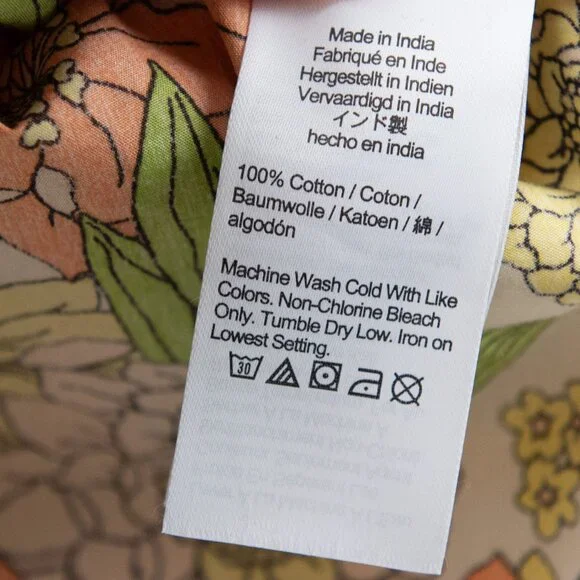 J. Crew Tie-Shoulder Cotton Poplin Dress Zinnia Floral Green Orange Size XS New - Picture 5 of 6